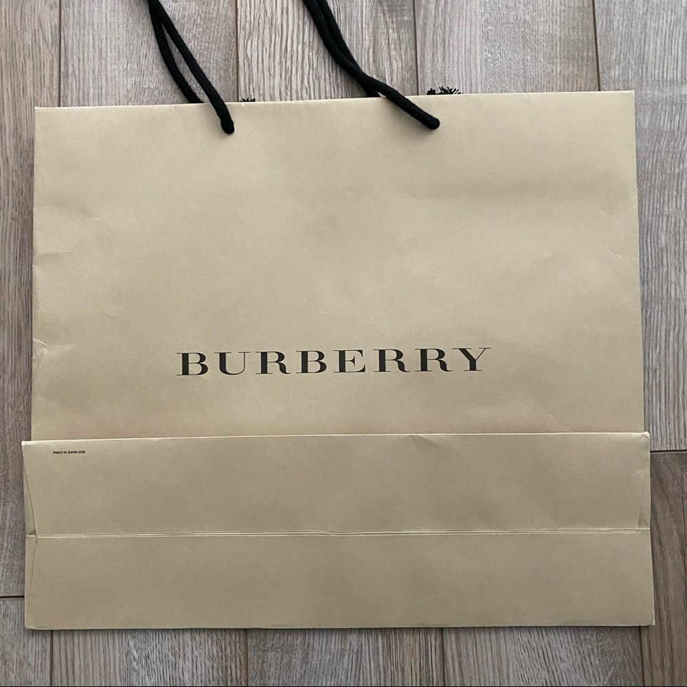 BURBERRY Paper Bag 12.5”h x 14.5”w x 4.5”d
